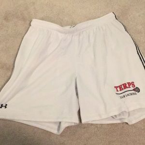 White UMD Club Lacrosse Shorts